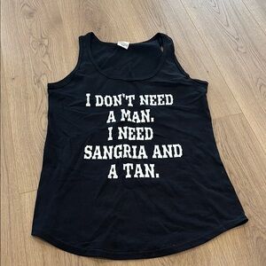 Black Tank Top with Fun Quote